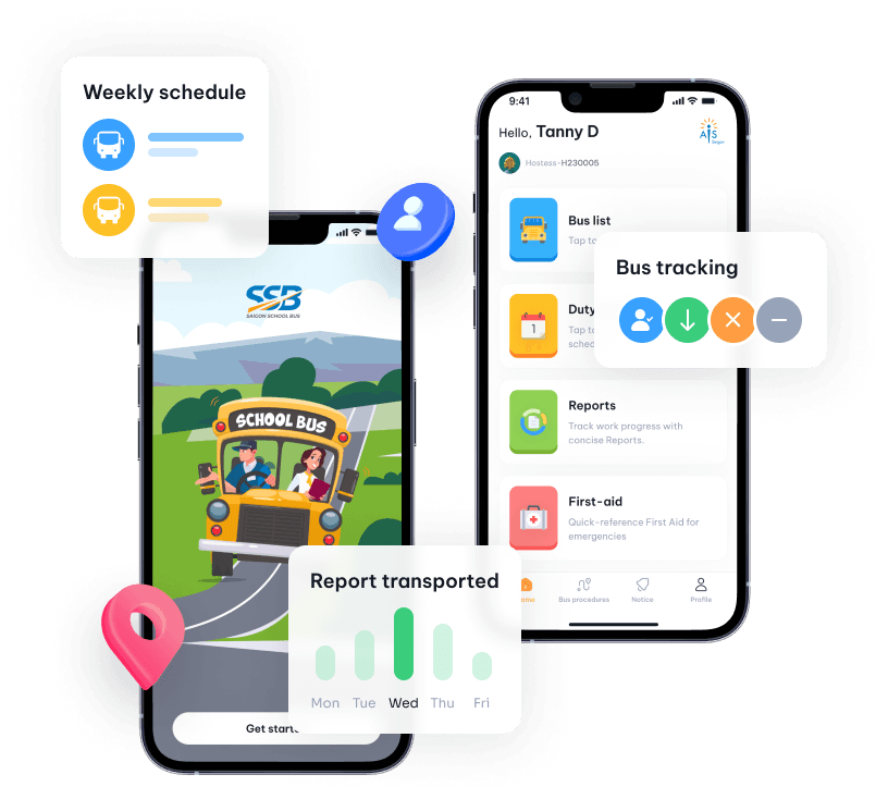 The Saigon School Bus parent app and admin portal