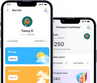 Bus staff app screens